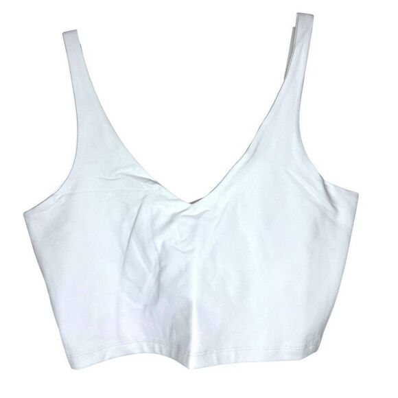 NEW Susana Monaco Very V Crop Top in Sugar Large - Picture 1 of 6